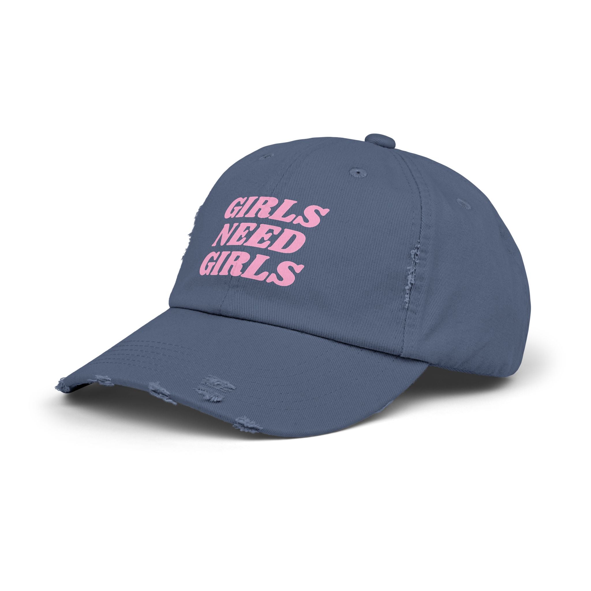 GIRLS NEED GIRLS Distressed Cap