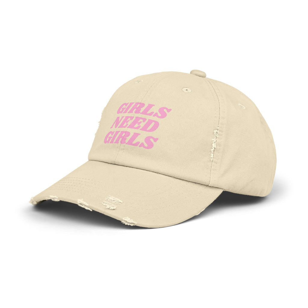 GIRLS NEED GIRLS Distressed Cap