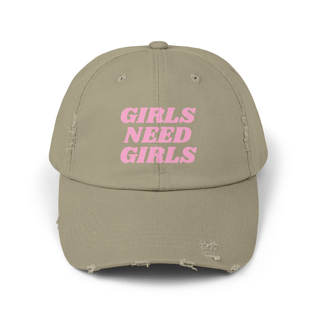 GIRLS NEED GIRLS Distressed Cap