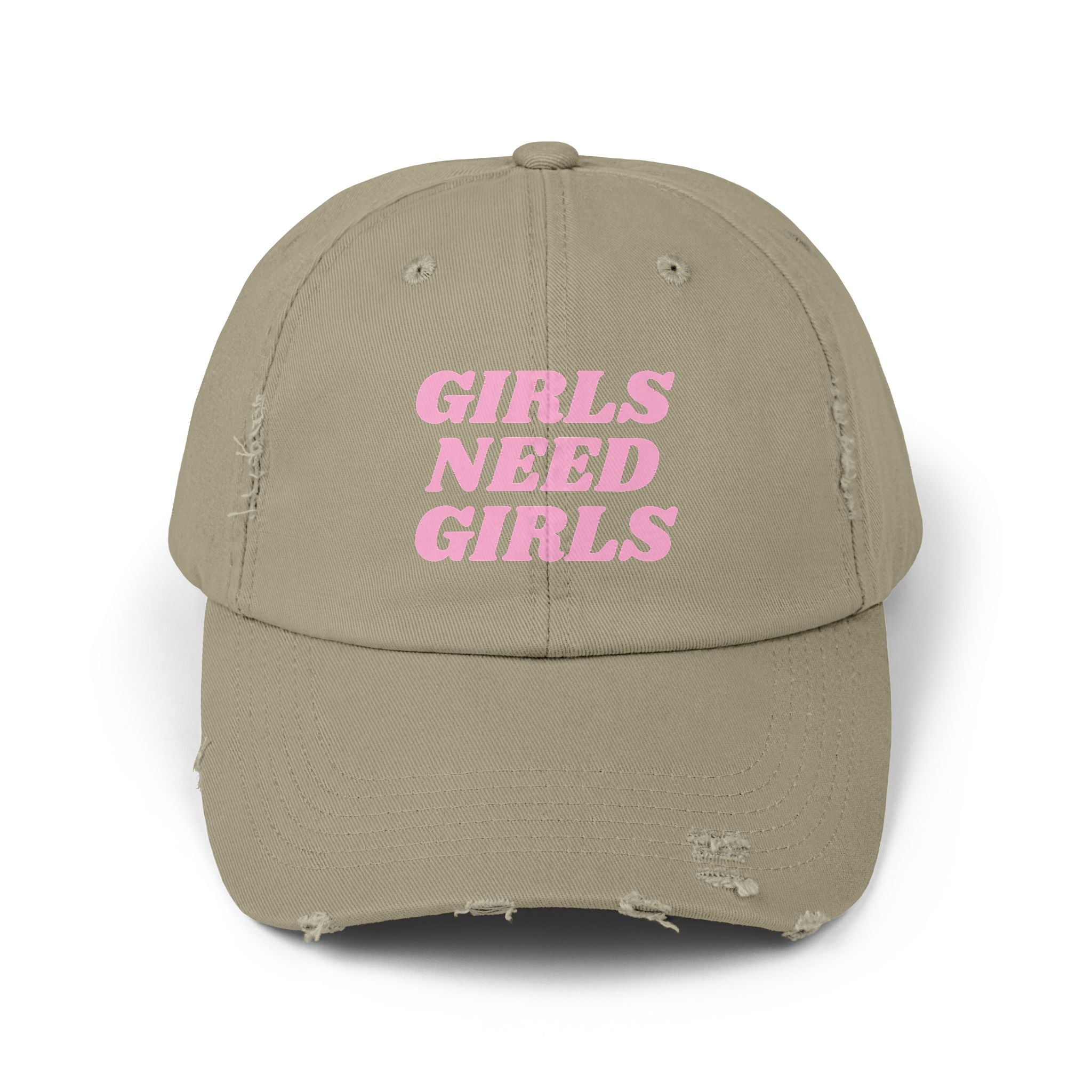 GIRLS NEED GIRLS Distressed Cap