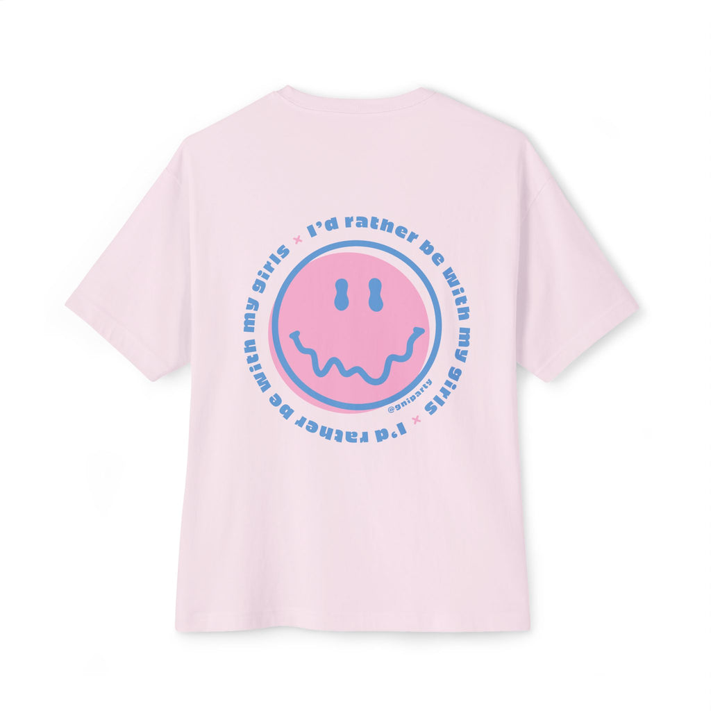 Rather Be Smiley Tee - Oversized Boxy