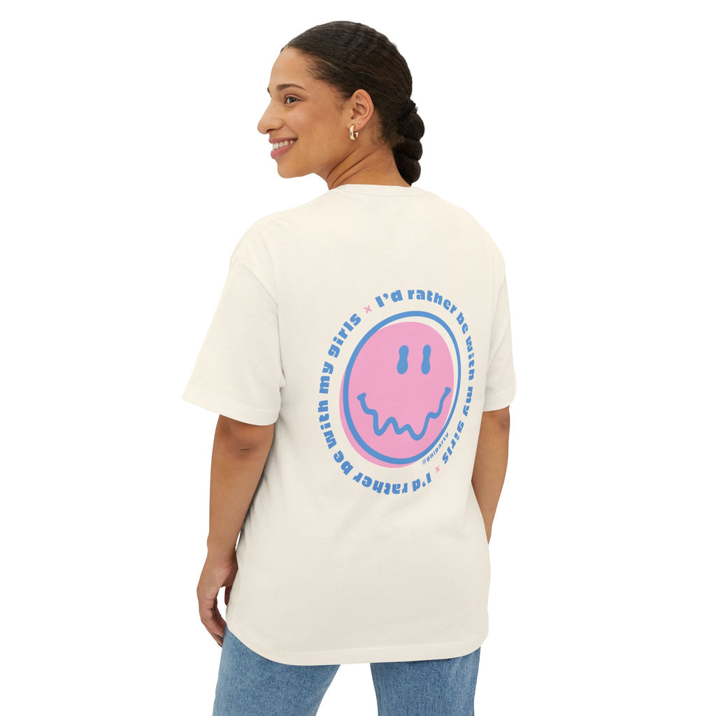Rather Be Smiley Tee - Oversized Boxy