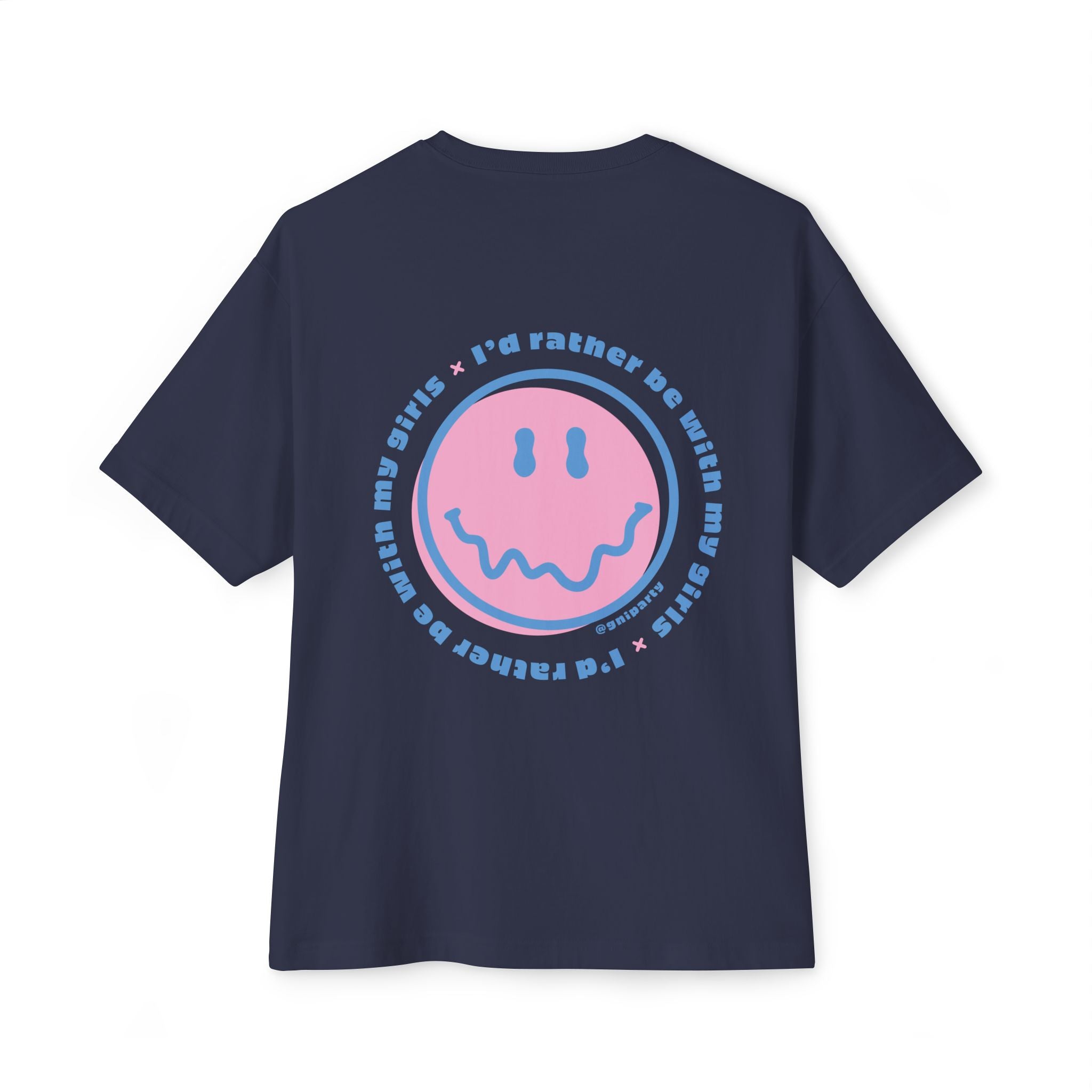 Rather Be Smiley Tee - Oversized Boxy