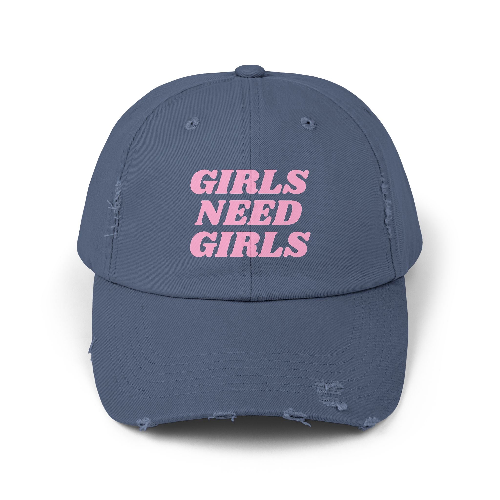 GIRLS NEED GIRLS Distressed Cap