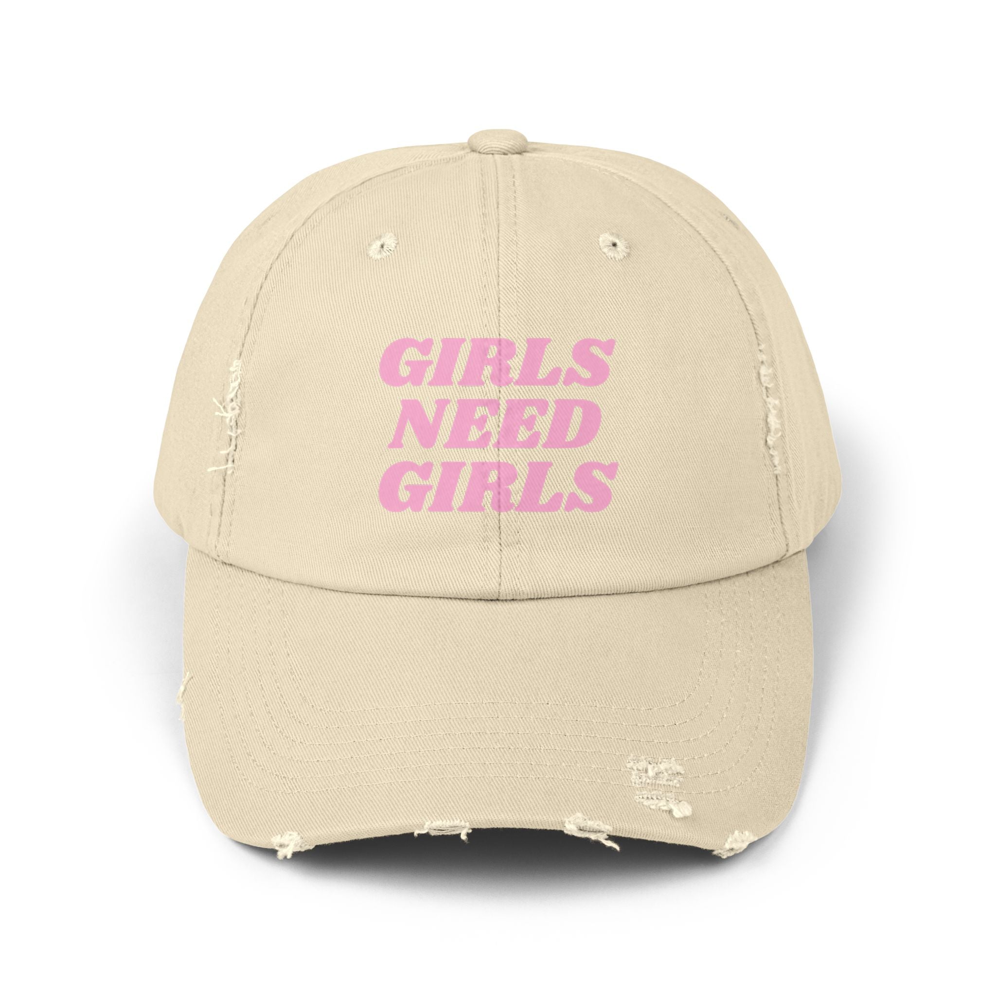 GIRLS NEED GIRLS Distressed Cap