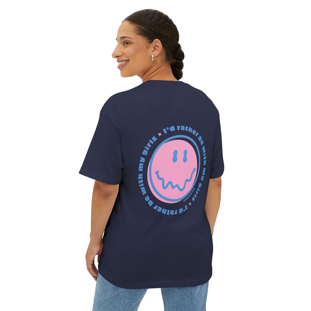 Rather Be Smiley Tee - Oversized Boxy