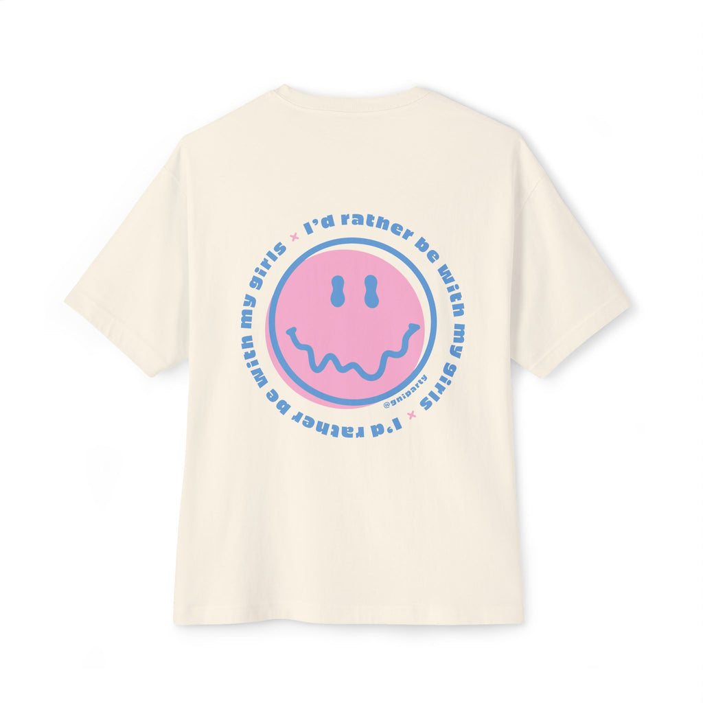Rather Be Smiley Tee - Oversized Boxy