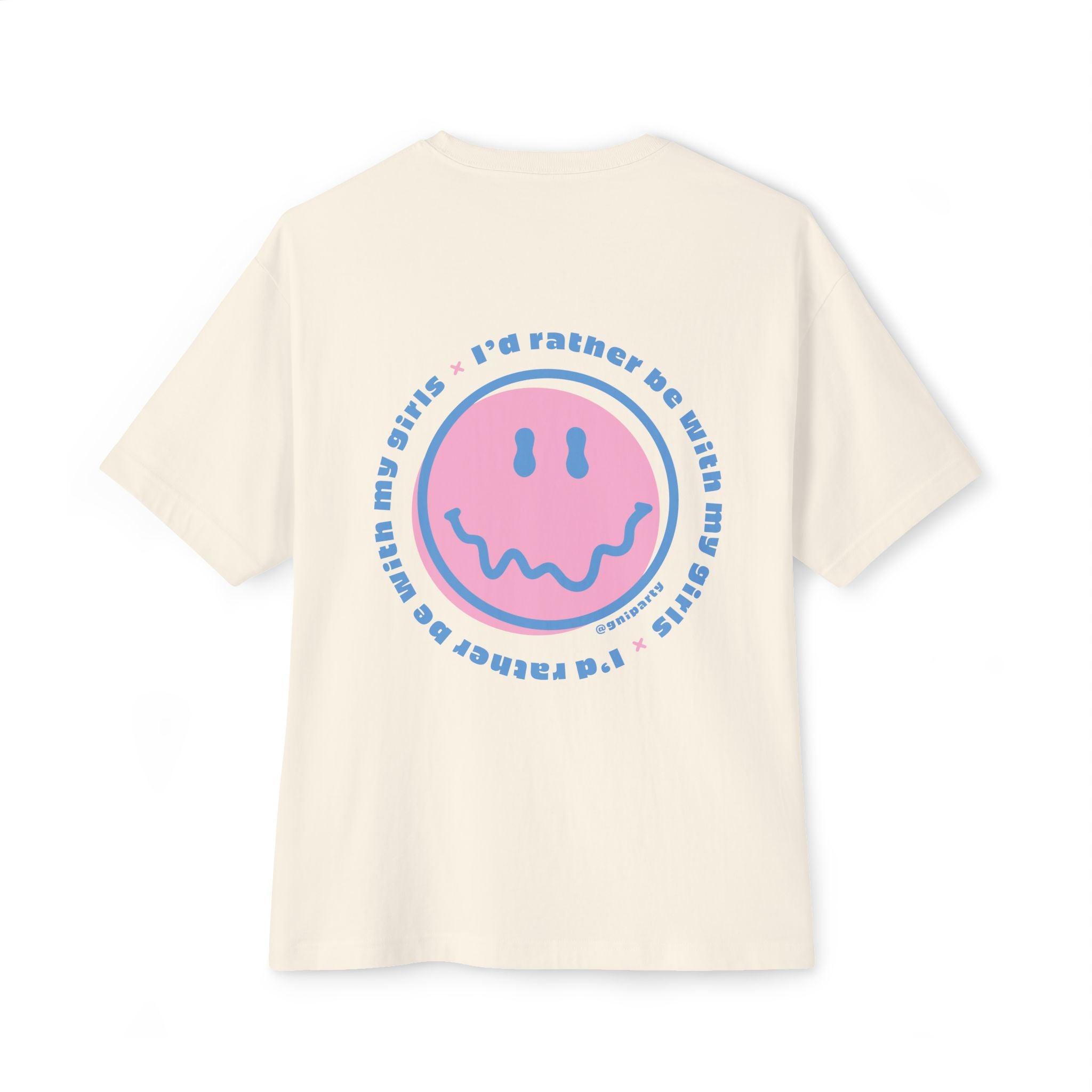 Rather Be Smiley Tee - Oversized Boxy