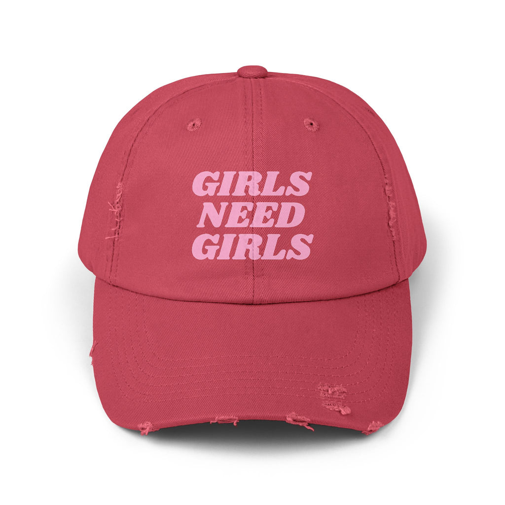 GIRLS NEED GIRLS Distressed Cap