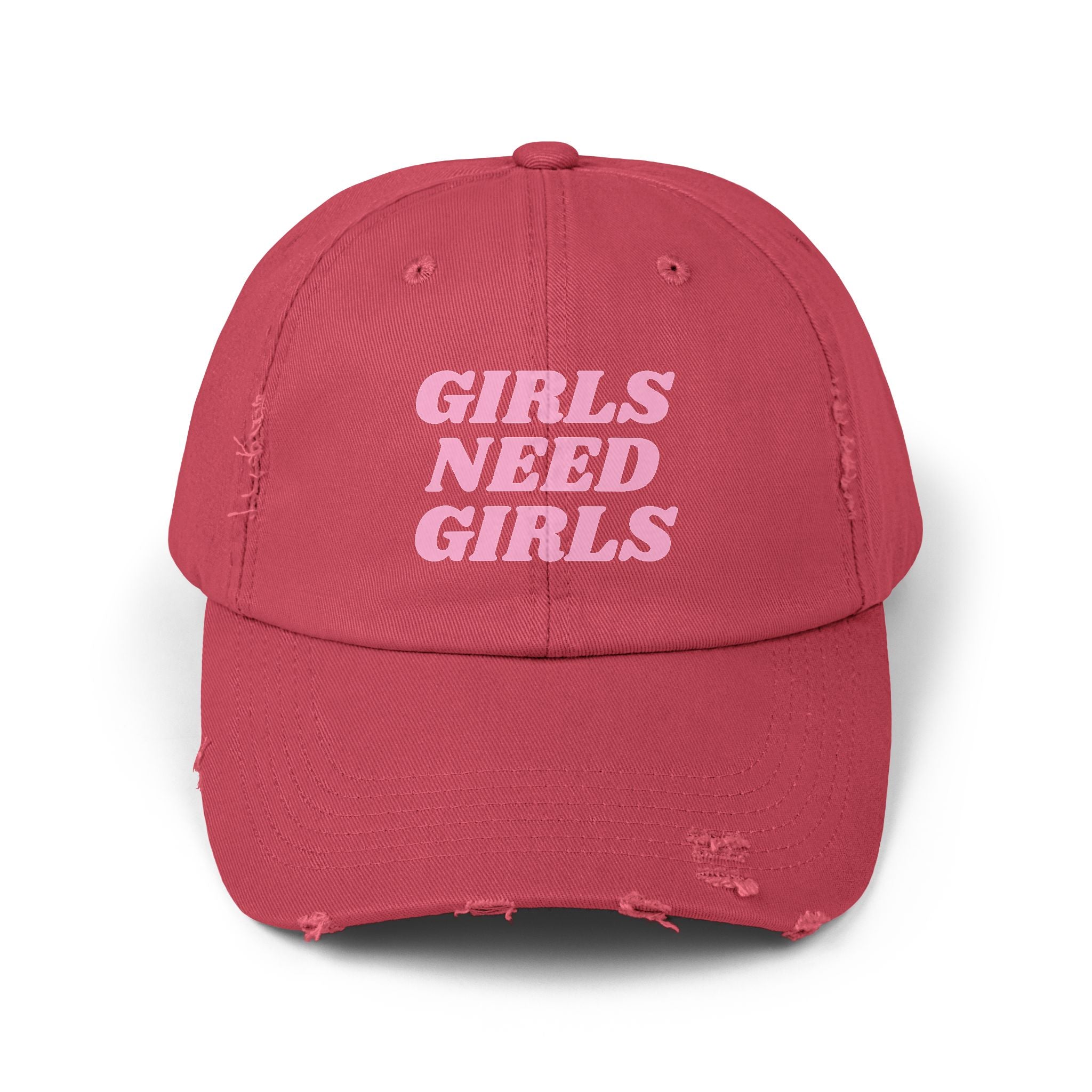 GIRLS NEED GIRLS Distressed Cap